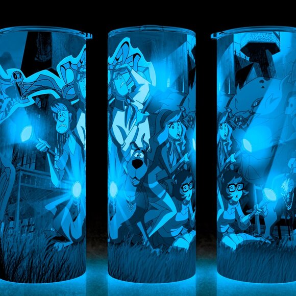 Glow in the Dark Scooby Doo and Shaggy Halloween Cup Mug Tumbler 20oz - Picture 1 of 4